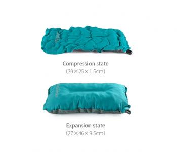 1 279 р. Подушка самонадувающаяся Naturehike 46х27х9,5 см, голубая Naturehike nh17a001-l-lb  с доставкой в г. Чебоксары. Увеличить фотографию 2