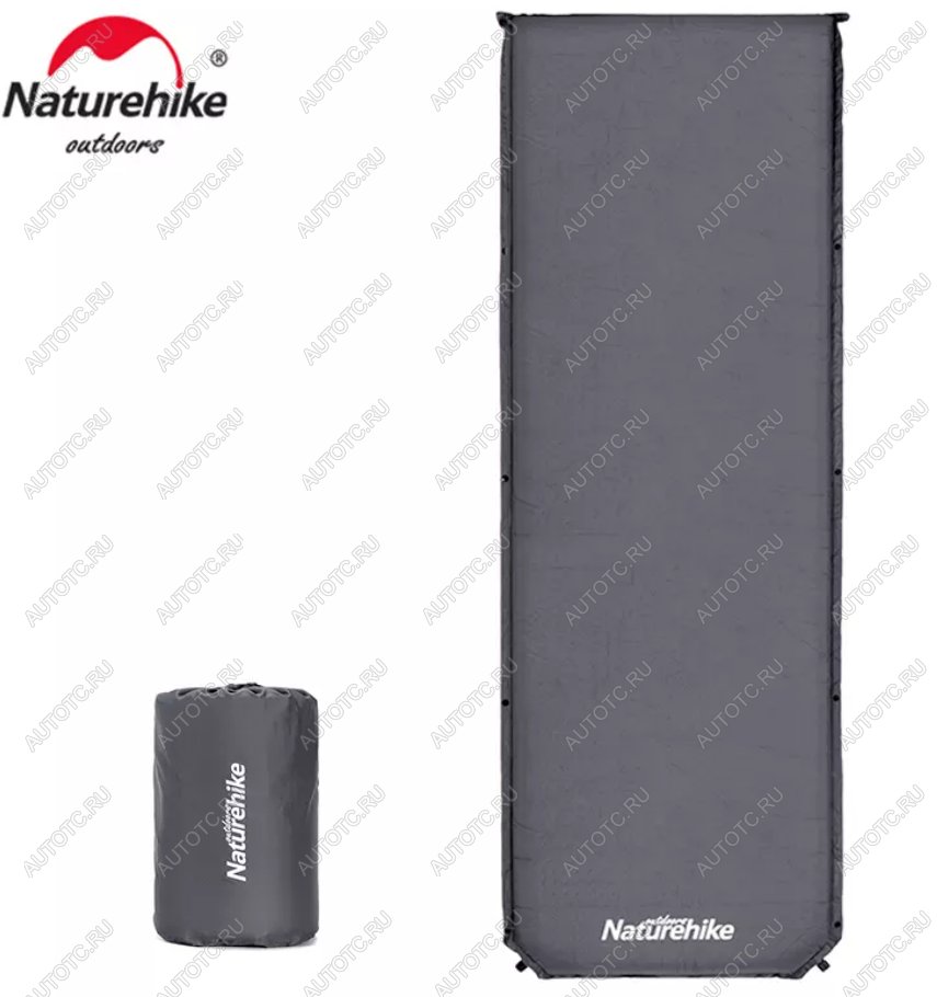 4 679 р. Коврик самонадувающийся Naturehike, 200х63х5 см, темно-серый Naturehike nh20dz003-dg  с доставкой в г. Чебоксары