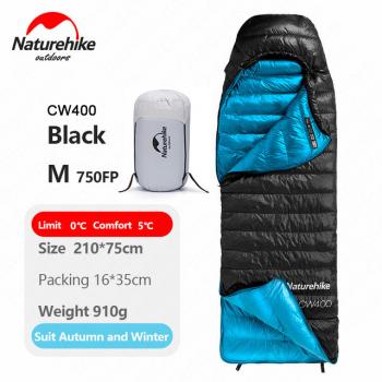 20 069 р. Мешок спальный Naturehike Ultralight CW400 M , 210х75 см, (правый) (ТК: +5C), черный Naturehike nh18c400-d-blm  с доставкой в г. Чебоксары. Увеличить фотографию 2
