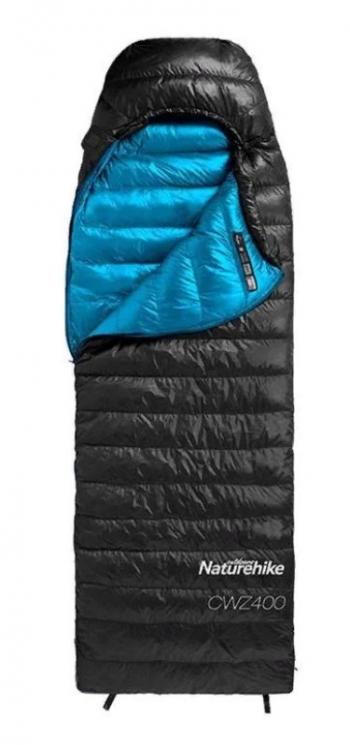 Мешок спальный Naturehike Ultralight CWZ400 M, 210х85 см, (правый) (ТК: +7C), черный Naturehike nh19w400-z-blm
