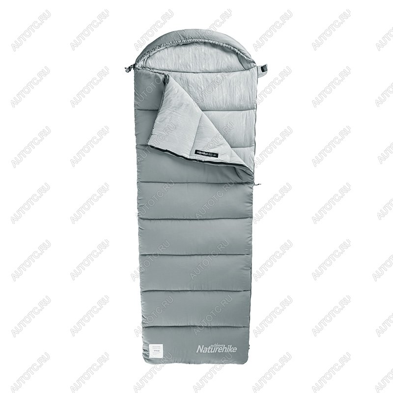 3 659 р. Мешок спальный Naturehike Envelope M180, (190+30)х80 см, (левый) (ТК: +12C), серый Naturehike nh20msd02-gm180-l  с доставкой в г. Чебоксары