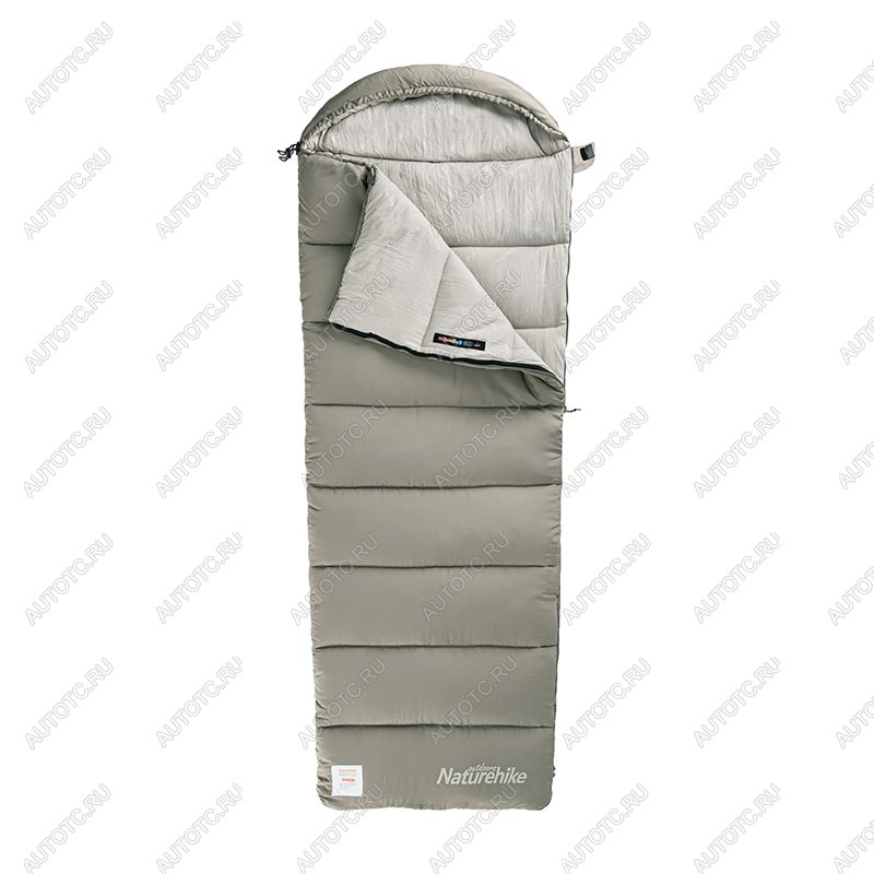 4 989 р. Мешок спальный Naturehike Envelope M400, (190+30)х80 см, (левый) (ТК: +1C), зеленый Naturehike nh20msd02-grm400-l  с доставкой в г. Чебоксары