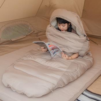 10 849 р. Мешок спальный Naturehike Oval PS300, 220х95 см, (правый) (ТК: +4C), бежевый Naturehike nh20msd03-ps300cr  с доставкой в г. Чебоксары. Увеличить фотографию 2