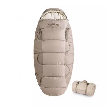 Мешок спальный Naturehike Oval PS300, 220х95 см, (правый) (ТК: +4C), бежевый Naturehike nh20msd03-ps300cr