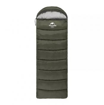Мешок спальный Naturehike U250, (190х30)х75 см, (левый) (ТК: +6C), темно-зеленый Naturehike nh20msd07-arm250-l
