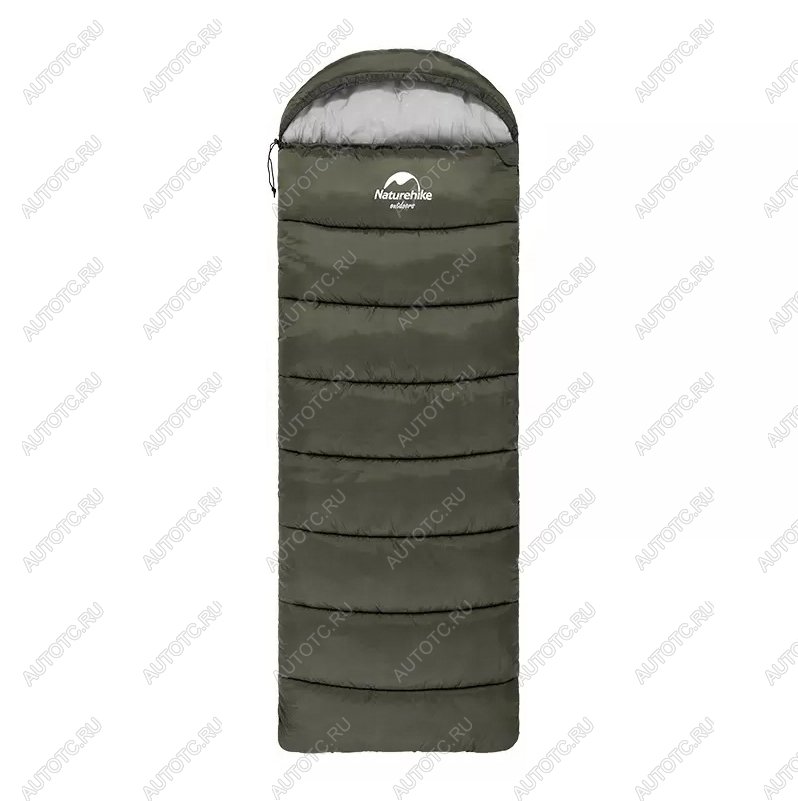 4 099 р. Мешок спальный Naturehike U250, (190х30)х75 см, (левый) (ТК: +6C), темно-зеленый Naturehike nh20msd07-arm250-l  с доставкой в г. Чебоксары