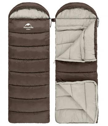 4 099 р. Мешок спальный Naturehike U250, (190х30)х75 см, (правый) (ТК: +6C), коричневый Naturehike nh20msd07-gre250  с доставкой в г. Чебоксары. Увеличить фотографию 4