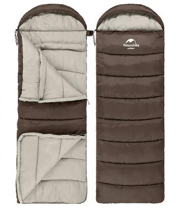 3 829 р. Мешок спальный Naturehike U250, (190х30)х75 см, (левый) (ТК: +6C), коричневый Naturehike nh20msd07-gre250-l  с доставкой в г. Чебоксары. Увеличить фотографию 4