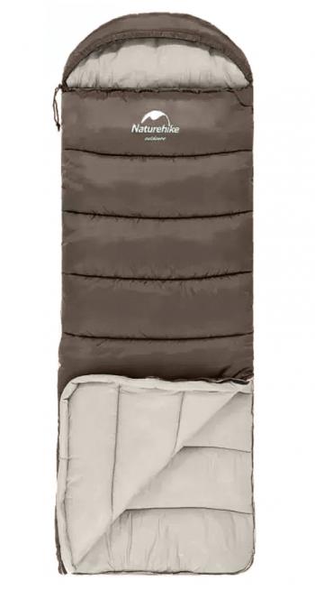 3 829 р. Мешок спальный Naturehike U250, (190х30)х75 см, (левый) (ТК: +6C), коричневый Naturehike nh20msd07-gre250-l  с доставкой в г. Чебоксары. Увеличить фотографию 2