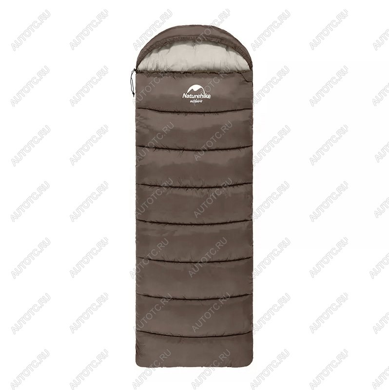 3 829 р. Мешок спальный Naturehike U250, (190х30)х75 см, (левый) (ТК: +6C), коричневый Naturehike nh20msd07-gre250-l  с доставкой в г. Чебоксары