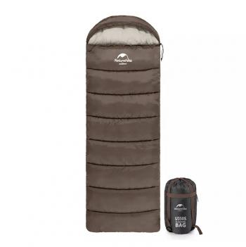 5 669 р. Мешок спальный Naturehike U350S, (190+30)х75 см, (ТК: -3C), (правый), коричневый Naturehike nh20msd07-gre350s  с доставкой в г. Чебоксары. Увеличить фотографию 2
