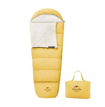 Мешок спальный Naturehike Compact C300, 190х75 см, (правый) (ТК: +6C), Желтый Naturehike nh21msd01-c300ye