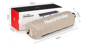 12 069 р. Раскладушка Naturehike XJC04 190х65х38 см, до 150 кг, черная Naturehike nh19jj006-bl  с доставкой в г. Чебоксары. Увеличить фотографию 8