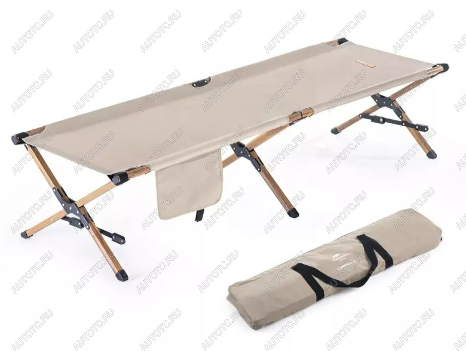 9 599 р. Раскладушка Naturehike XJC03 196х64х43 см, до 150 кг, хаки Naturehike nh19x003-c-khwg  с доставкой в г. Чебоксары