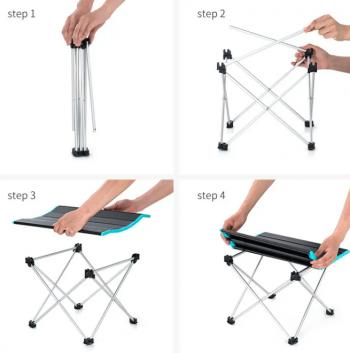 3 939 р. Стол туристический Naturehike складной, 68х46х40,5 см, чёрный Naturehike nh19z008-z-bll  с доставкой в г. Чебоксары. Увеличить фотографию 3