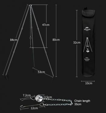 2 149 р. Тренога Naturehike для котелка Naturehike nh17s00s-g-sl  с доставкой в г. Чебоксары. Увеличить фотографию 2