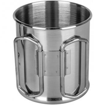 379 р. Кружка ТОНАР 300ML металлическая (нержавеющая сталь), со складными ручками ТОНАР t.tk-035-300  с доставкой в г. Чебоксары. Увеличить фотографию 3