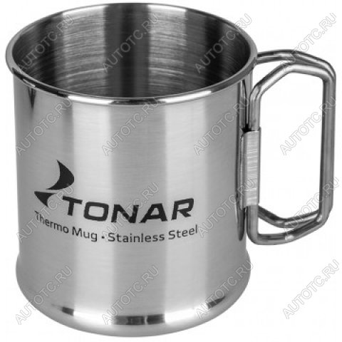 379 р. Кружка ТОНАР 300ML металлическая (нержавеющая сталь), со складными ручками ТОНАР t.tk-035-300  с доставкой в г. Чебоксары