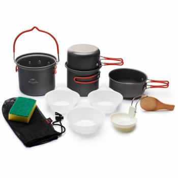 3 139 р. Набор посуды Naturehike туристический 4 в 1 (подвес+3 чашки) Naturehike nh18t018-g-va  с доставкой в г. Чебоксары. Увеличить фотографию 2