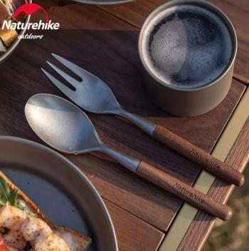 3 489 р. Набор столовых приборов Naturehike 3 в 1 (нож, вилка, ложка), нержавеющая сталь, орех, в чехле Naturehike nh20cj014-31  с доставкой в г. Чебоксары. Увеличить фотографию 4