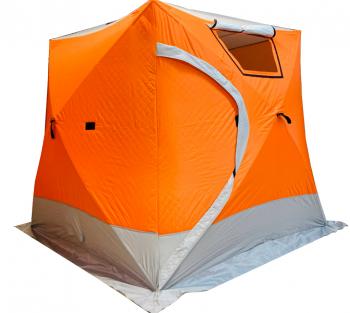 Палатка зимняя (220*220*215) оранжевая с серым TRAVELTOP ст-3022а