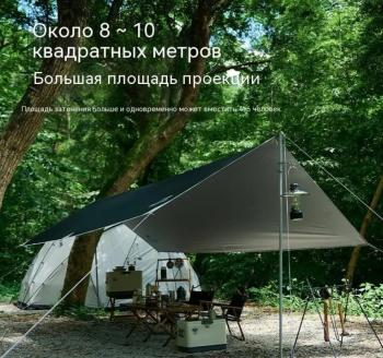 8 529 р. Тент кемпинговый Naturehike 3Х5 м., черно-серебристый винил Naturehike nh20tm006-vcslv35  с доставкой в г. Чебоксары. Увеличить фотографию 2
