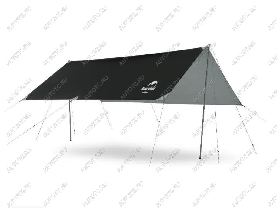 8 529 р. Тент кемпинговый Naturehike 3Х5 м., черно-серебристый винил Naturehike nh20tm006-vcslv35  с доставкой в г. Чебоксары