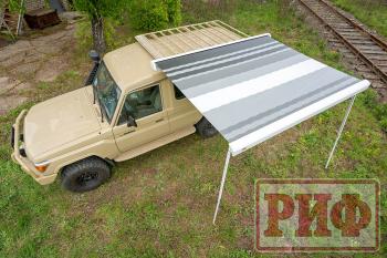 Маркиза автомобильная РИФ 2,5х2,0 м кассетная с электроприводом, корпус белый РИФ rif5833-2520m