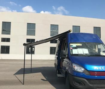 78 679 р. Маркиза автомобильная РИФ 3,0х2,5 м кассетная с электроприводом, корпус черный РИФ rif5833-3025bm  с доставкой в г. Чебоксары. Увеличить фотографию 4