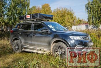 125 439 р. Палатка на крышу автомобиля РИФ Soft RT01-140, тент песочный, корпус черный, 240х140х130 см РИФ rifrt011406090w  с доставкой в г. Чебоксары. Увеличить фотографию 4