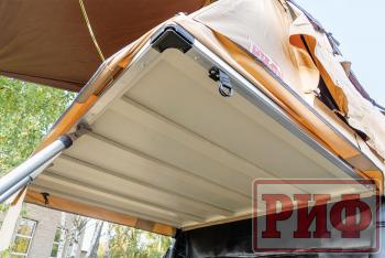 125 439 р. Палатка на крышу автомобиля РИФ Soft RT01-140, тент песочный, корпус черный, 240х140х130 см РИФ rifrt011406090w  с доставкой в г. Чебоксары. Увеличить фотографию 17