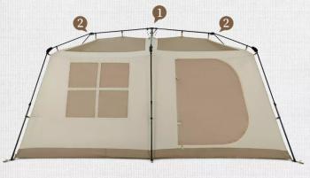 50 299 р. Палатка Naturehike Village 13 автоматическая 5-8-местная Naturehike cnh22zp004-br  с доставкой в г. Чебоксары. Увеличить фотографию 2