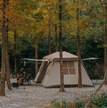 82 989 р. Палатка Naturehike Village 17, 4-местная, автоматическая, алюминиевый каркас, коричневая Naturehike cnh22zp021-br  с доставкой в г. Чебоксары. Увеличить фотографию 5