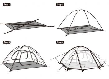 10 529 р. Палатка Naturehike Cloud-Creek, 2-местная, белая Naturehike cnk2300zp024-2w  с доставкой в г. Чебоксары. Увеличить фотографию 2