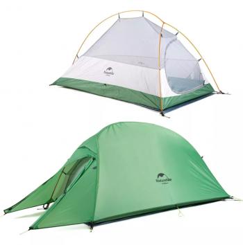 Палатка Naturehike Cloud Up 1-местная, алюминиевый каркас, сверхлегкая, зеленая Naturehike nh18t010-t-tbgr