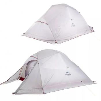 Палатка Naturehike Cloud Up Si 3-местная, алюминиевый каркас,снежная юбка, сверхлегкая, серо-красная Naturehike nh18t030-t-dlgskr