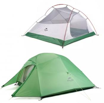 Палатка Naturehike Cloud Up 3-местная, алюминиевый каркас, сверхлегкая, зеленая Naturehike nh18t030-t-tbgr