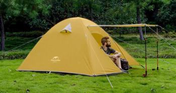 8 569 р. Палатка Naturehike P-Series 2-местная, алюминиевый каркас, желтая Naturehike nh18z022-p-2ye  с доставкой в г. Чебоксары. Увеличить фотографию 5