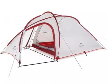 26 969 р. Палатка Naturehike Hiby Si 4-местная, алюминиевый каркас, серо-красный Naturehike nh19zp005-dg  с доставкой в г. Чебоксары. Увеличить фотографию 3