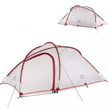 26 969 р. Палатка Naturehike Hiby Si 4-местная, алюминиевый каркас, серо-красный Naturehike nh19zp005-dg  с доставкой в г. Чебоксары. Увеличить фотографию 2