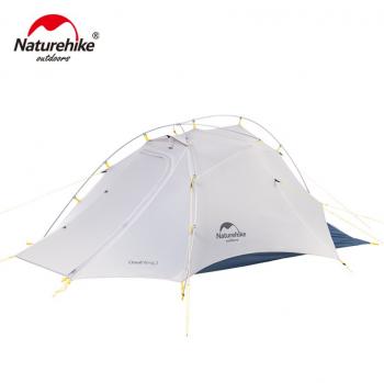 Палатка Naturehike Cloud Up-Wing Si 2-местная, алюминиевый каркас, серо-синяя Naturehike nh19zp083-2-2wdgrbl