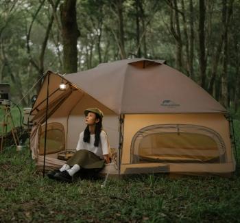37 579 р. Палатка Naturehike Hexagon шестиугольная 4-местная, алюминиевый каркас, песочный Naturehike nh21zp001-dkh  с доставкой в г. Чебоксары. Увеличить фотографию 4