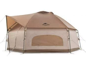 Палатка Naturehike Hexagon шестиугольная 4-местная, алюминиевый каркас, песочный Naturehike nh21zp001-dkh