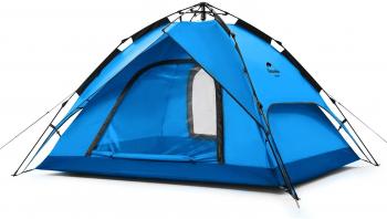 8 149 р. Палатка Naturehike 3-местная, быстросборная, синяя Naturehike nh21zp008-3bl  с доставкой в г. Чебоксары. Увеличить фотографию 2