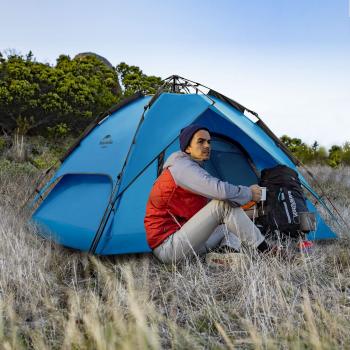 8 769 р. Палатка Naturehike 4-местная, быстросборная, синяя Naturehike nh21zp008-4bl  с доставкой в г. Чебоксары. Увеличить фотографию 11