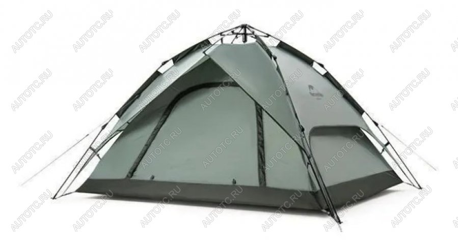 8 249 р. Палатка Naturehike 4-местная, быстросборная, серо-зеленая Naturehike nh21zp008-4ggr  с доставкой в г. Чебоксары