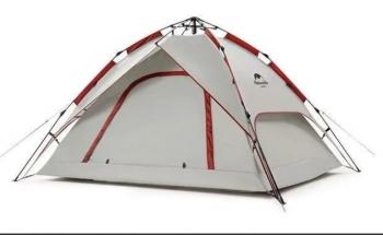 Палатка Naturehike 4-местная, быстросборная, серо-красная Naturehike nh21zp008-4grrd