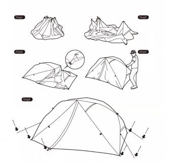 14 799 р. Палатка Naturehike Canyon 2-местная, быстросборная, зеленый Naturehike nh22zp005-agr  с доставкой в г. Чебоксары. Увеличить фотографию 2