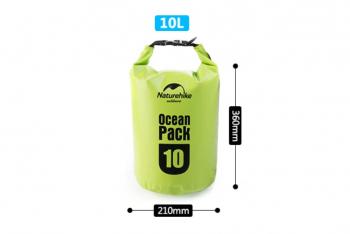 849 р. Гермомешок Naturehike Ocean Pack 10 л. (зелёный) Naturehike fs15m010-j-10gr  с доставкой в г. Чебоксары. Увеличить фотографию 3