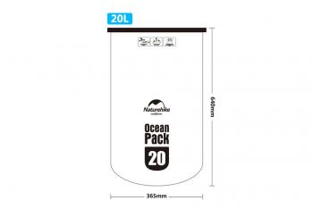 1 119 р. Гермомешок Naturehike Ocean Pack 20 л. (оранжевый) Naturehike fs15m010-j-20or  с доставкой в г. Чебоксары. Увеличить фотографию 6